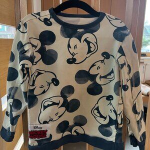 Disney x RAGS Mickey Mouse Sweatshirt – Cream/Navy – Kids 3/4